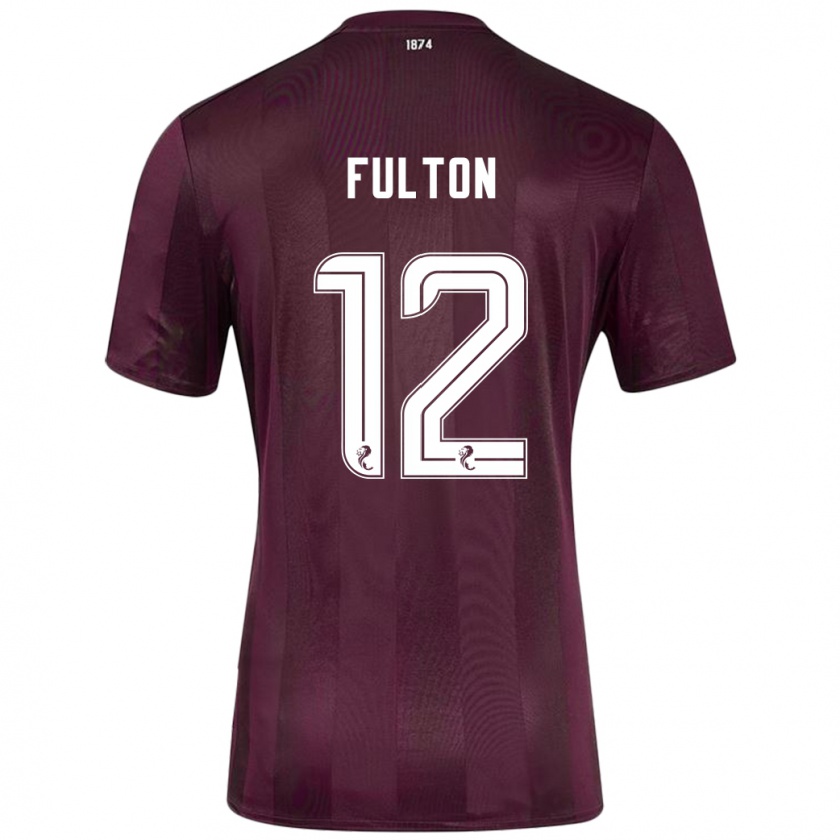 Kandiny Gyermek Ryan Fulton #12 Burgundia Hazai Jersey 2024/25 Mez Póló Ing