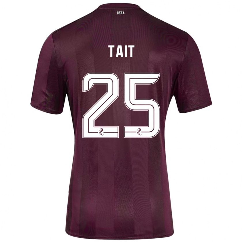 Kandiny Gyermek Macaulay Tait #25 Burgundia Hazai Jersey 2024/25 Mez Póló Ing