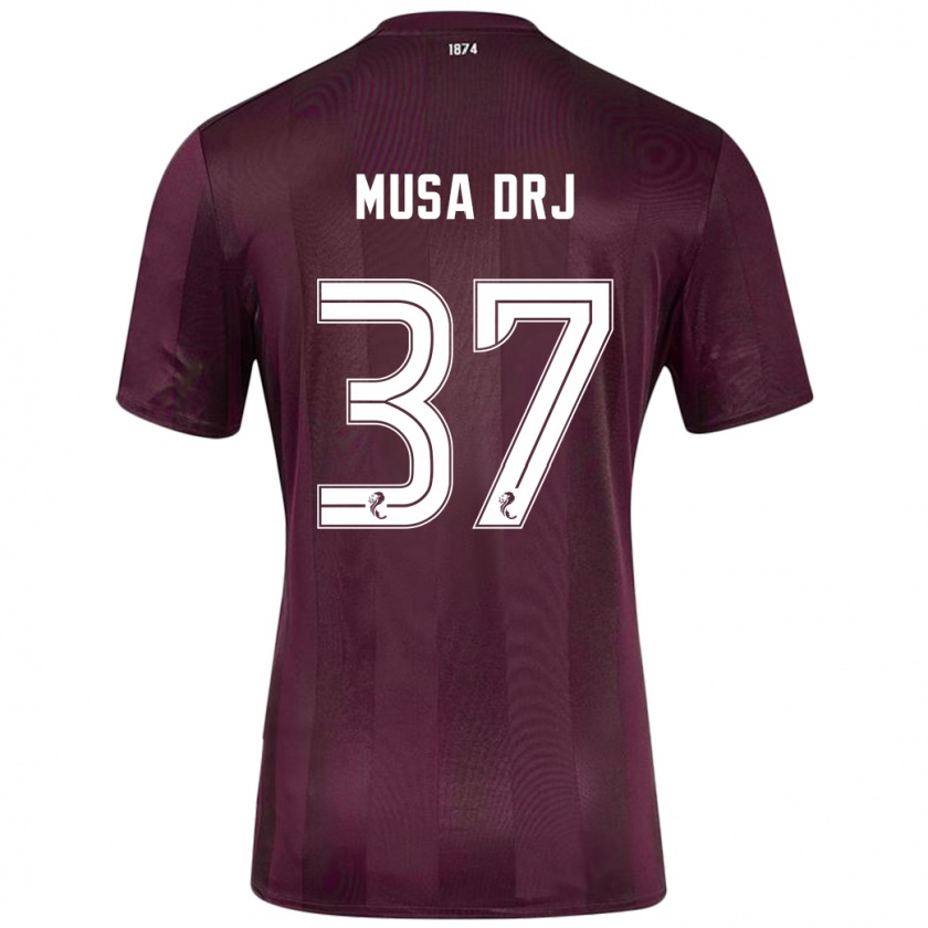 Kandiny Gyermek Musa Drammeh #37 Burgundia Hazai Jersey 2024/25 Mez Póló Ing