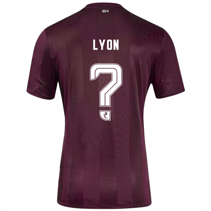 Kandiny Gyermek Jack Lyon #0 Burgundia Hazai Jersey 2024/25 Mez Póló Ing