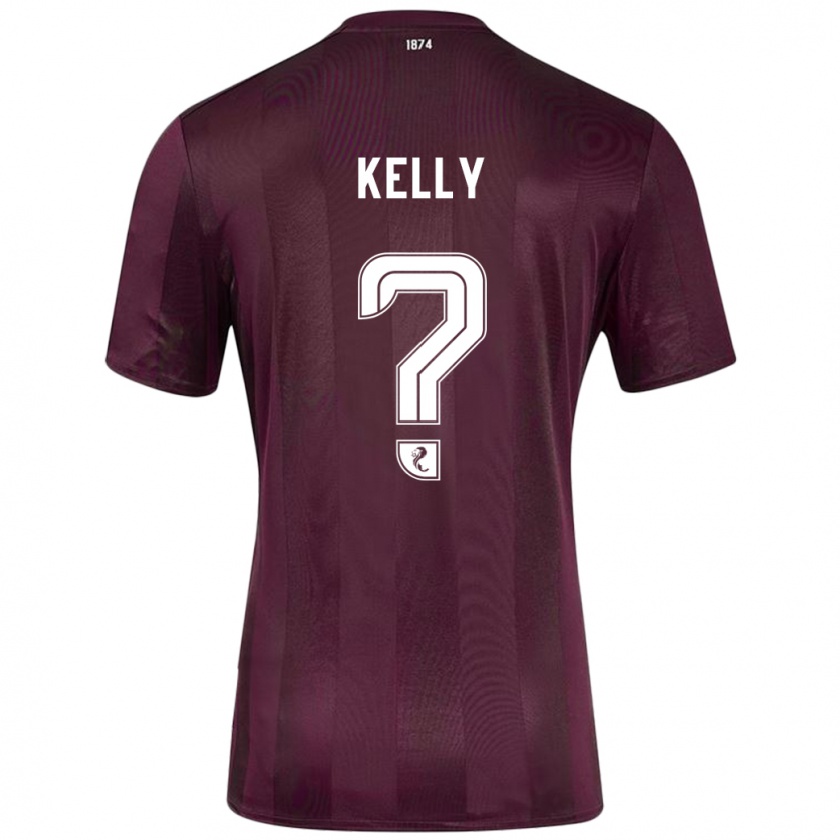 Kandiny Gyermek Ryan Kelly #0 Burgundia Hazai Jersey 2024/25 Mez Póló Ing