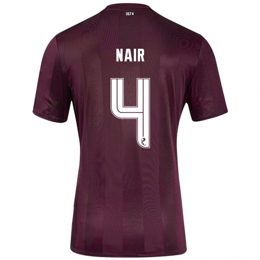 Kandiny Gyermek Kenzi Nair #4 Burgundia Hazai Jersey 2024/25 Mez Póló Ing