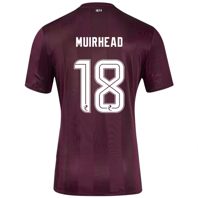 Kandiny Gyermek Owen Muirhead #18 Burgundia Hazai Jersey 2024/25 Mez Póló Ing