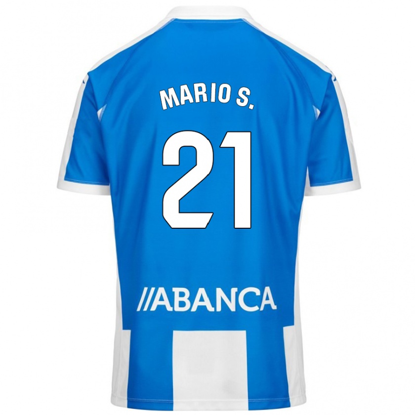 Kandiny Gyermek Mario Soriano #21 Kék Fehér Hazai Jersey 2024/25 Mez Póló Ing