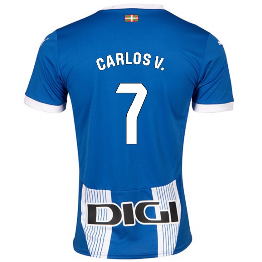 Kandiny Gyermek Carlos Vicente #7 Kék Hazai Jersey 2024/25 Mez Póló Ing