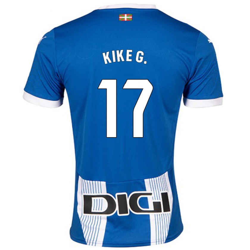 Kandiny Gyermek Kike García #17 Kék Hazai Jersey 2024/25 Mez Póló Ing