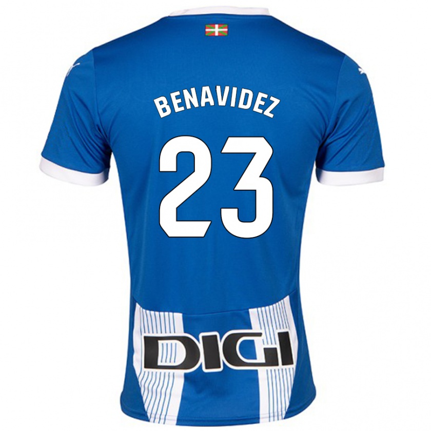 Kandiny Gyermek Carlos Benavidez #23 Kék Hazai Jersey 2024/25 Mez Póló Ing