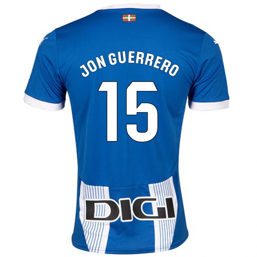 Kandiny Gyermek Julen Jon Guerrero #15 Kék Hazai Jersey 2024/25 Mez Póló Ing