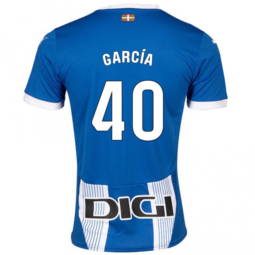 Kandiny Gyermek Álvaro García #40 Kék Hazai Jersey 2024/25 Mez Póló Ing