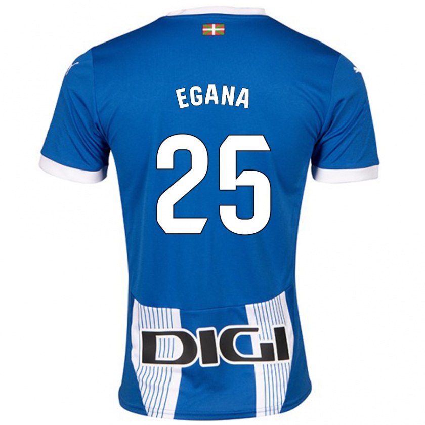 Kandiny Gyermek Eider Egaña #25 Kék Hazai Jersey 2024/25 Mez Póló Ing