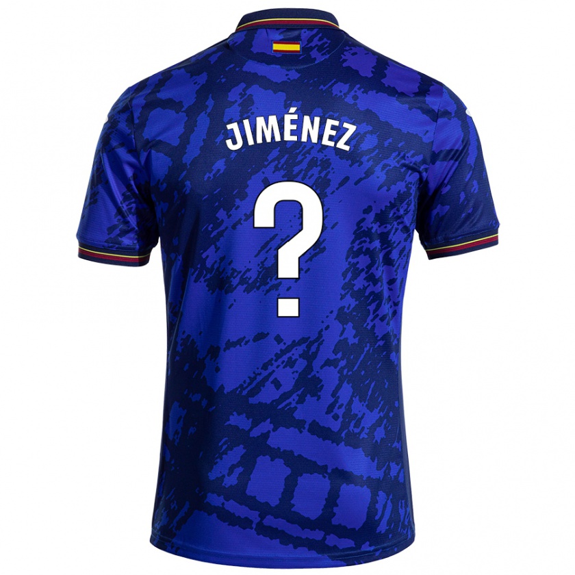 Kandiny Gyermek Javier Jiménez #0 Sötétebb Kék Hazai Jersey 2024/25 Mez Póló Ing