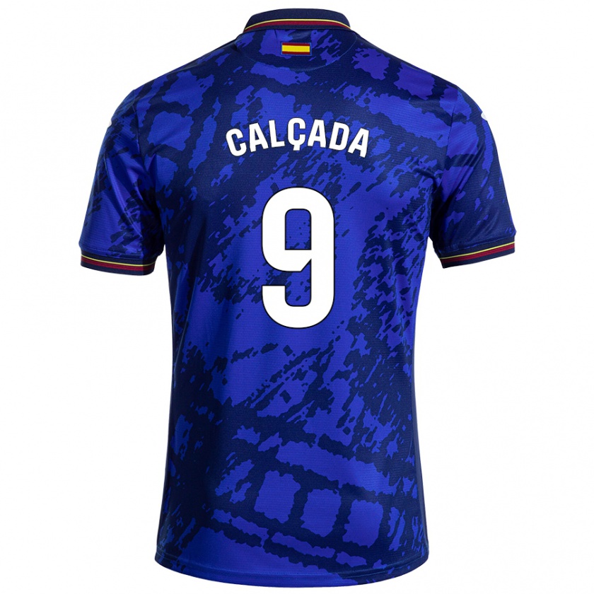 Kandiny Gyermek Gonzalo Calçada #9 Sötétebb Kék Hazai Jersey 2024/25 Mez Póló Ing