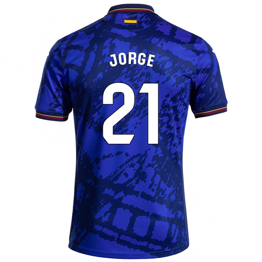 Kandiny Gyermek Jeremy Jorge #21 Sötétebb Kék Hazai Jersey 2024/25 Mez Póló Ing