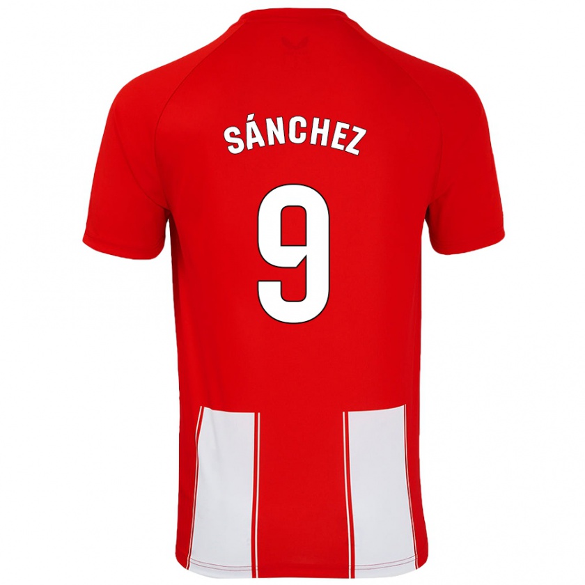 Kandiny Gyermek Loren Sánchez #9 Piros Fehér Hazai Jersey 2024/25 Mez Póló Ing