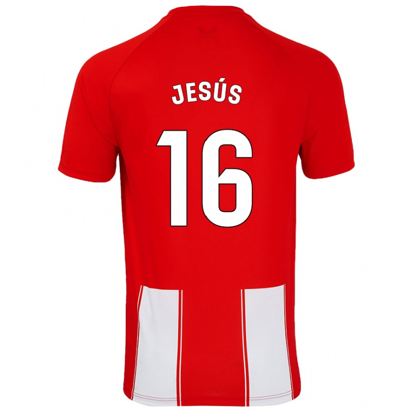 Kandiny Gyermek Antonio Jesús #16 Piros Fehér Hazai Jersey 2024/25 Mez Póló Ing