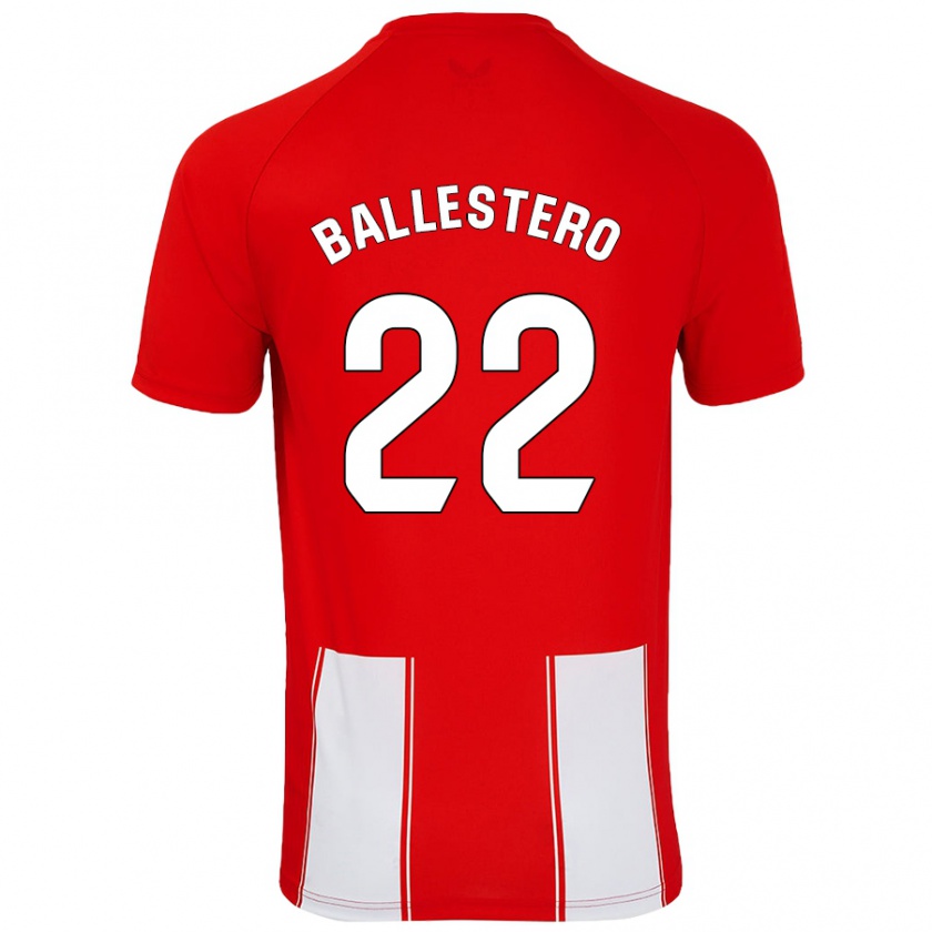 Kandiny Gyermek Carlos Ballestero #22 Piros Fehér Hazai Jersey 2024/25 Mez Póló Ing