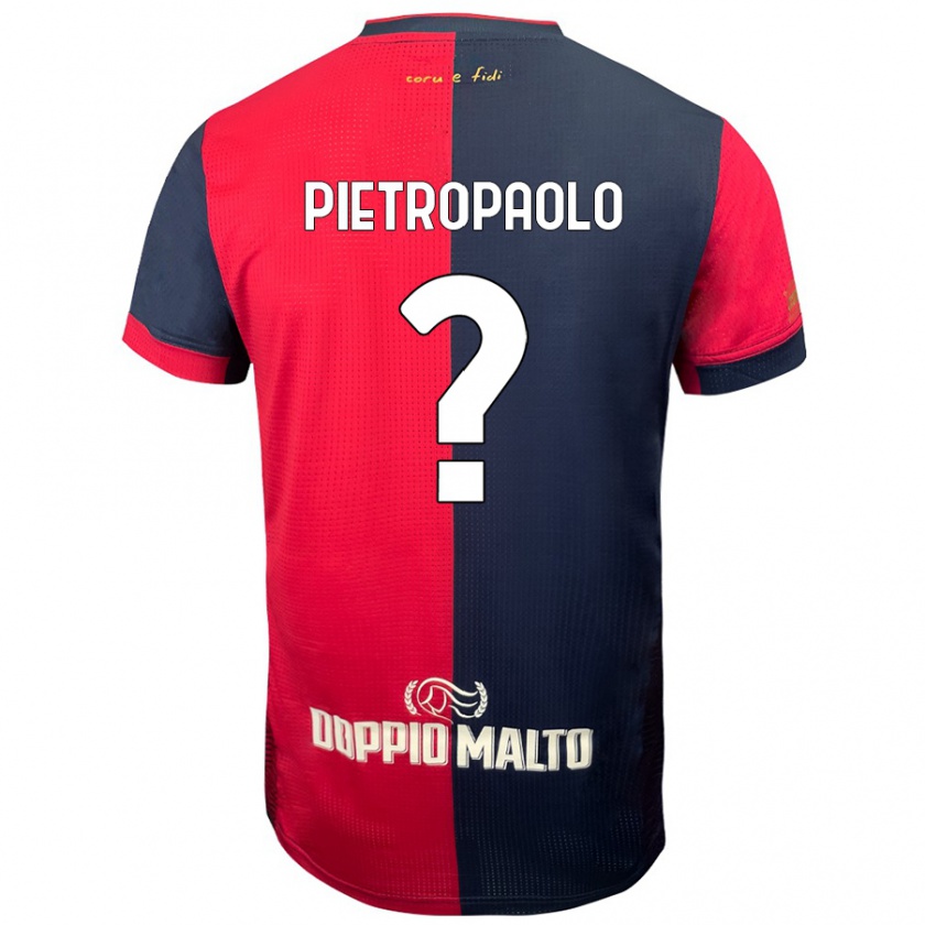 Kandiny Gyermek Mario Pietropaolo #0 Piros Sötétebb Kék Hazai Jersey 2024/25 Mez Póló Ing