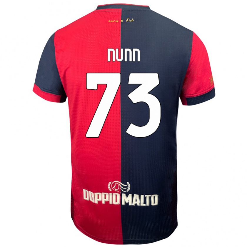 Kandiny Gyermek Jack Nunn #73 Piros Sötétebb Kék Hazai Jersey 2024/25 Mez Póló Ing