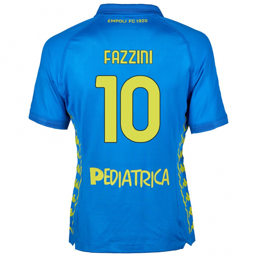 Kandiny Gyermek Jacopo Fazzini #10 Kék Hazai Jersey 2024/25 Mez Póló Ing