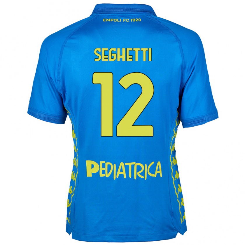 Kandiny Gyermek Jacopo Seghetti #12 Kék Hazai Jersey 2024/25 Mez Póló Ing