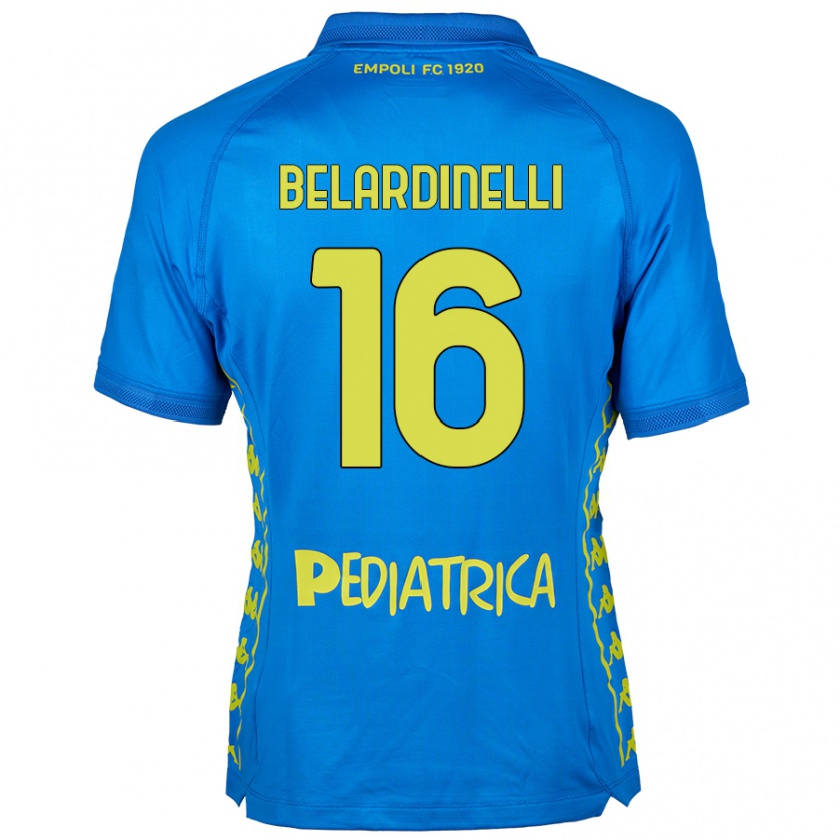 Kandiny Gyermek Luca Belardinelli #16 Kék Hazai Jersey 2024/25 Mez Póló Ing