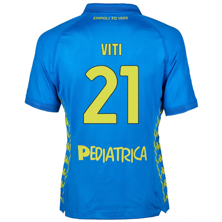 Kandiny Gyermek Mattia Viti #21 Kék Hazai Jersey 2024/25 Mez Póló Ing