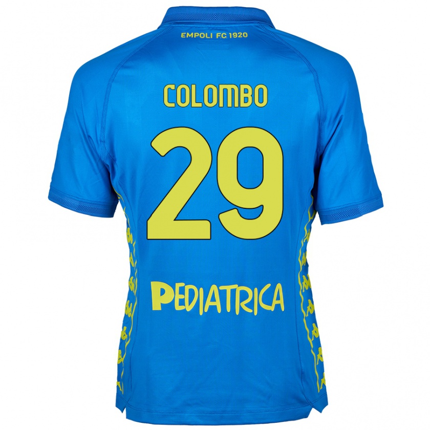 Kandiny Gyermek Lorenzo Colombo #29 Kék Hazai Jersey 2024/25 Mez Póló Ing