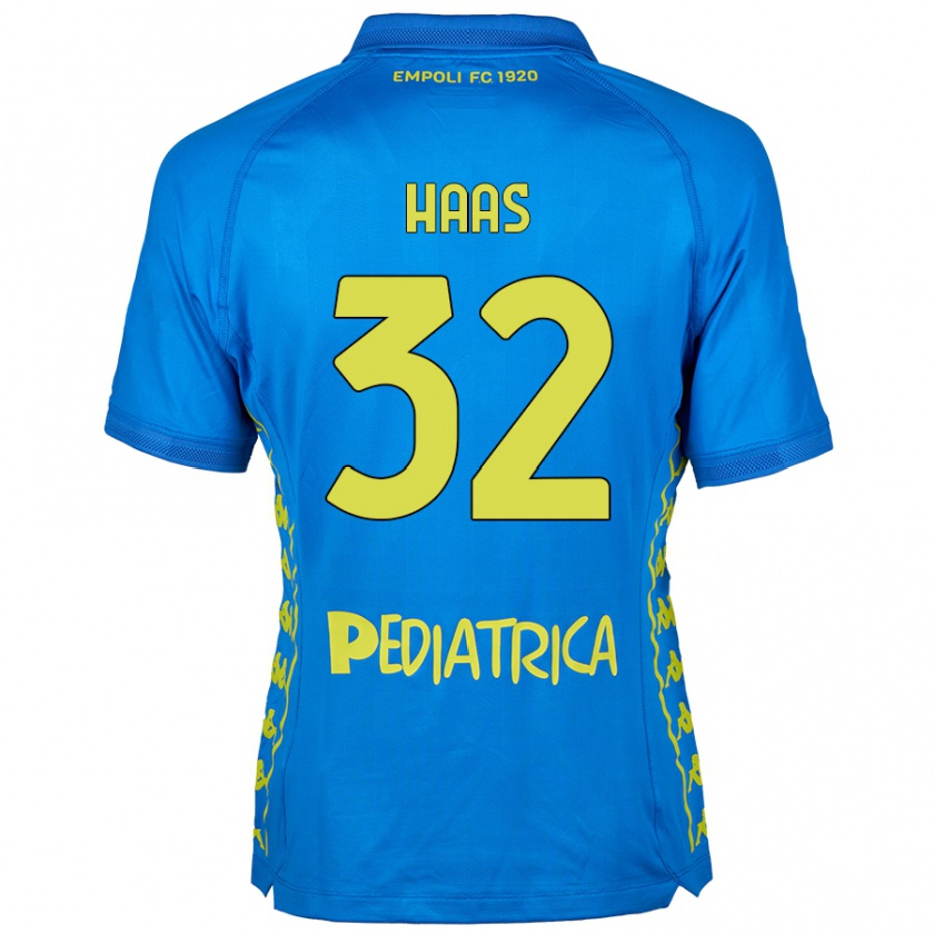 Kandiny Gyermek Nicolas Haas #32 Kék Hazai Jersey 2024/25 Mez Póló Ing