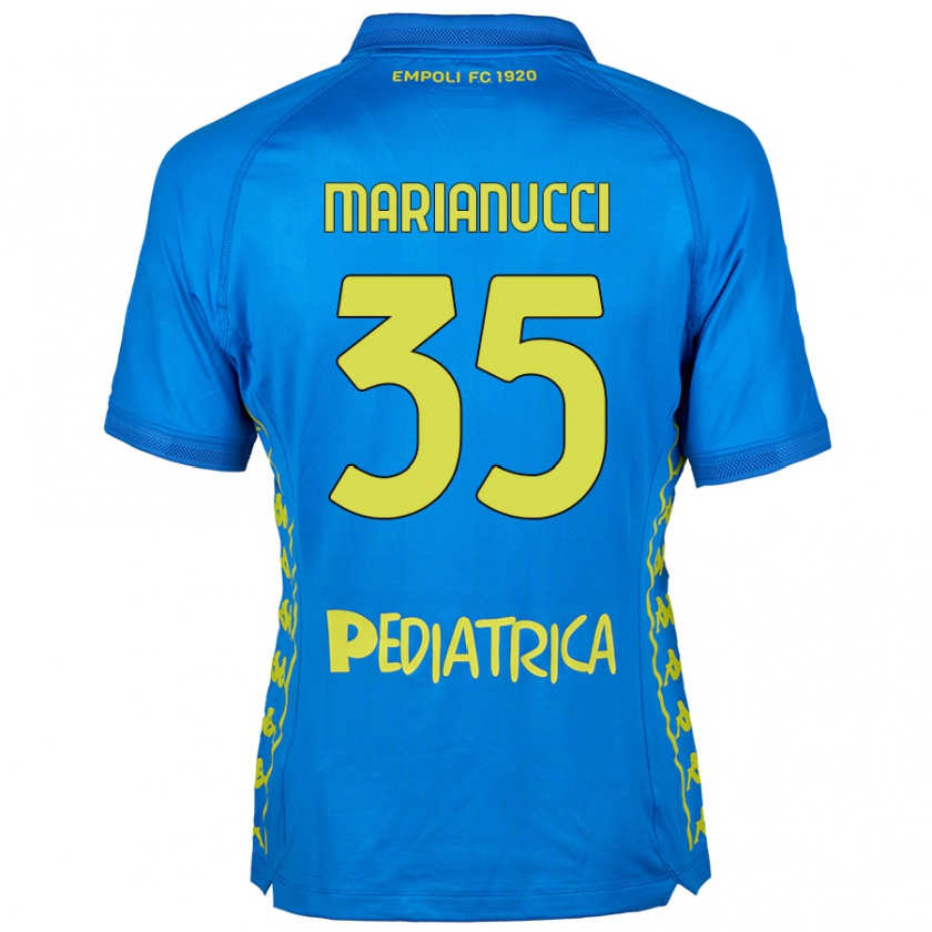 Kandiny Gyermek Luca Marianucci #35 Kék Hazai Jersey 2024/25 Mez Póló Ing