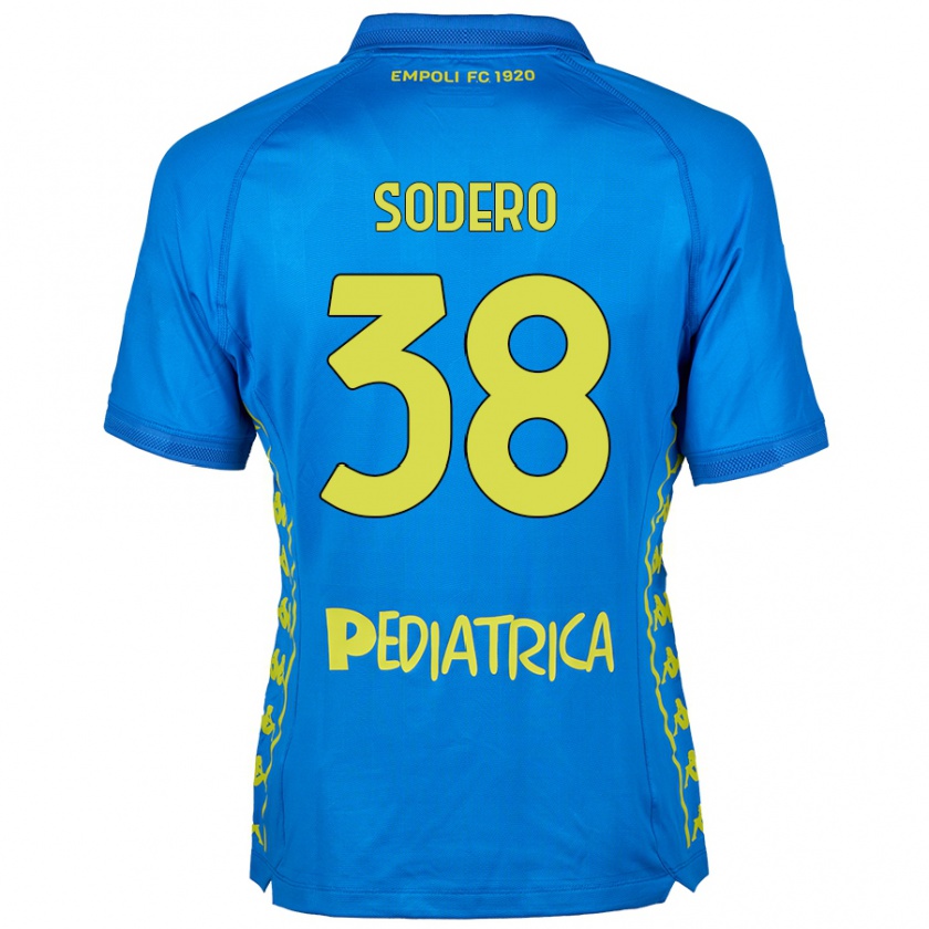 Kandiny Gyermek Andrea Sodero #38 Kék Hazai Jersey 2024/25 Mez Póló Ing