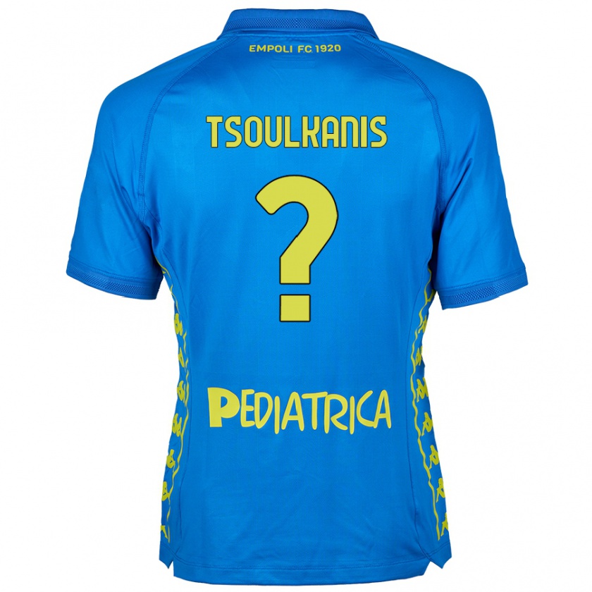 Kandiny Gyermek Konstantinos Tsoulkanis #0 Kék Hazai Jersey 2024/25 Mez Póló Ing