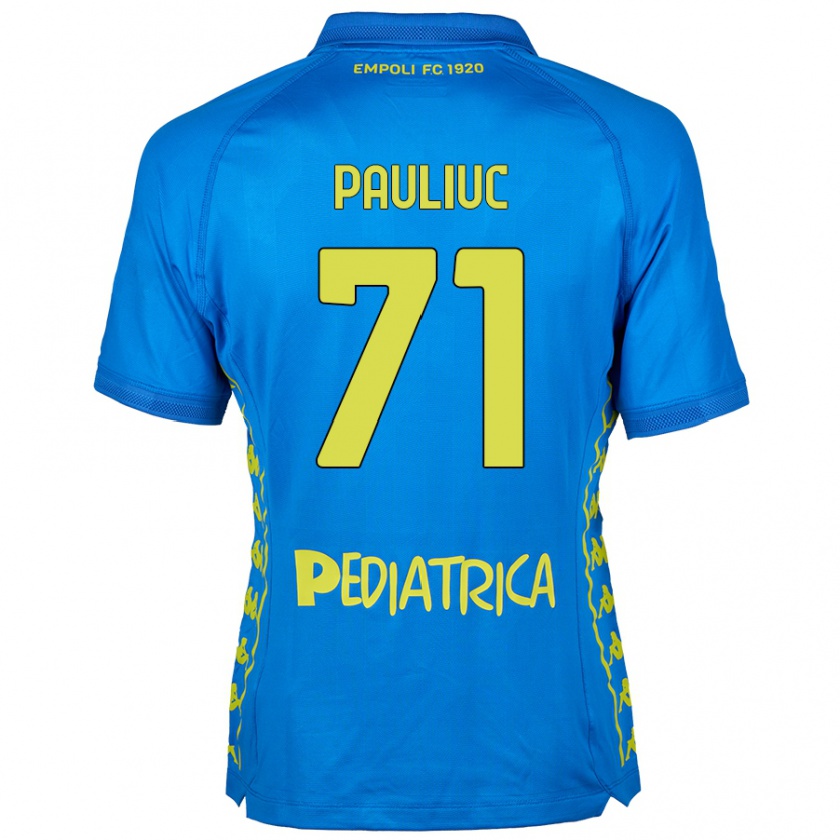 Kandiny Gyermek Nicolò Pauliuc #71 Kék Hazai Jersey 2024/25 Mez Póló Ing