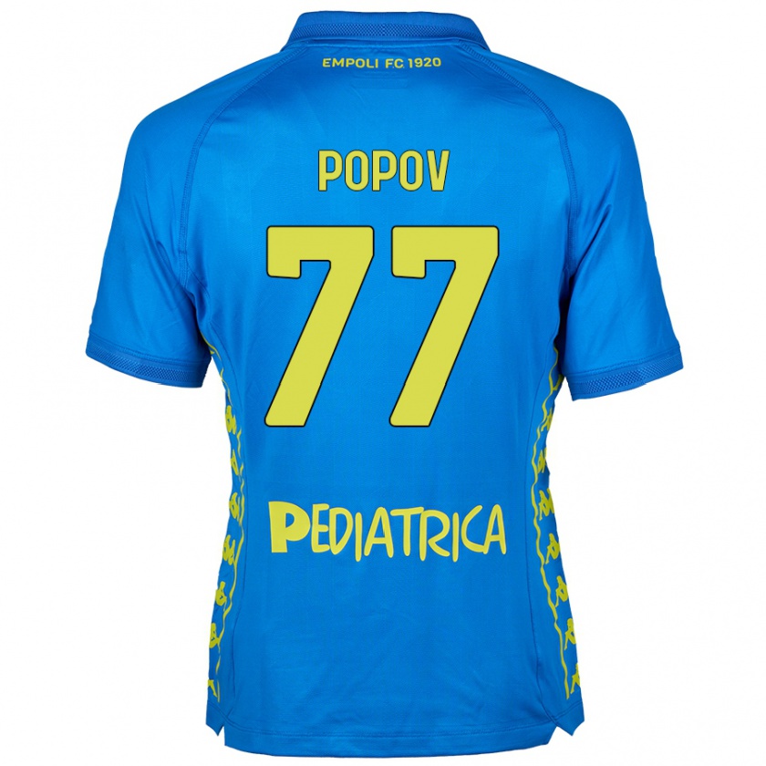 Kandiny Gyermek Bogdan Popov #77 Kék Hazai Jersey 2024/25 Mez Póló Ing