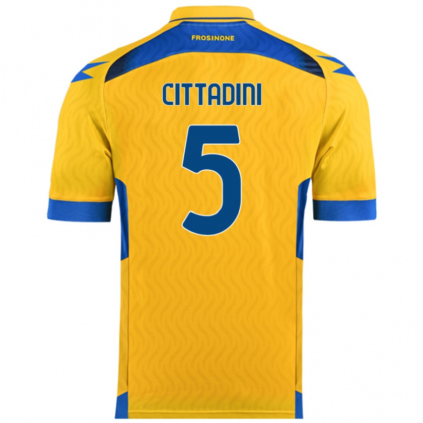 Kandiny Gyermek Giorgio Cittadini #5 Sárga Hazai Jersey 2024/25 Mez Póló Ing