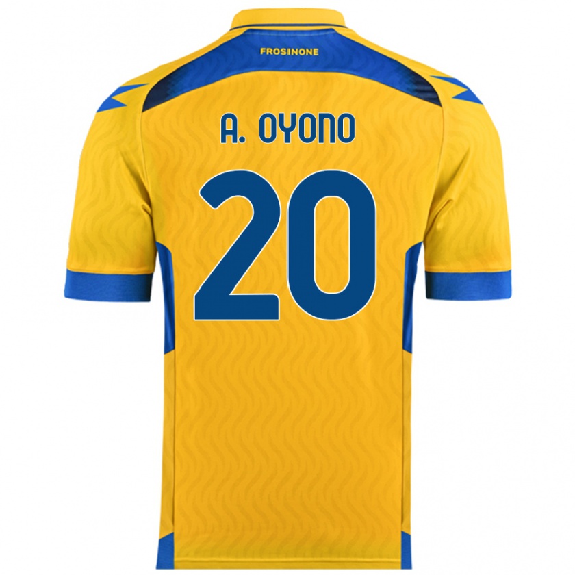 Kandiny Gyermek Anthony Oyono #20 Sárga Hazai Jersey 2024/25 Mez Póló Ing