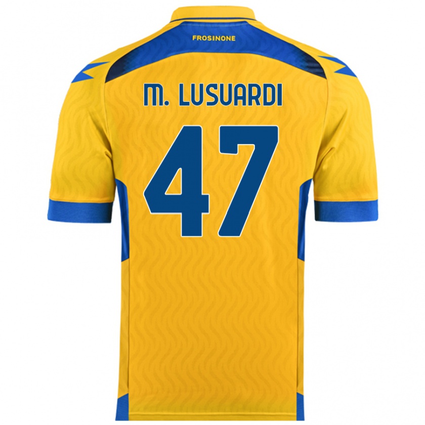 Kandiny Gyermek Mateus Lusuardi #47 Sárga Hazai Jersey 2024/25 Mez Póló Ing