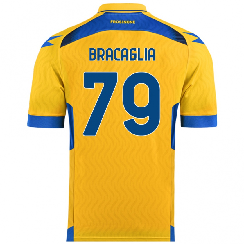 Kandiny Gyermek Gabriele Bracaglia #79 Sárga Hazai Jersey 2024/25 Mez Póló Ing