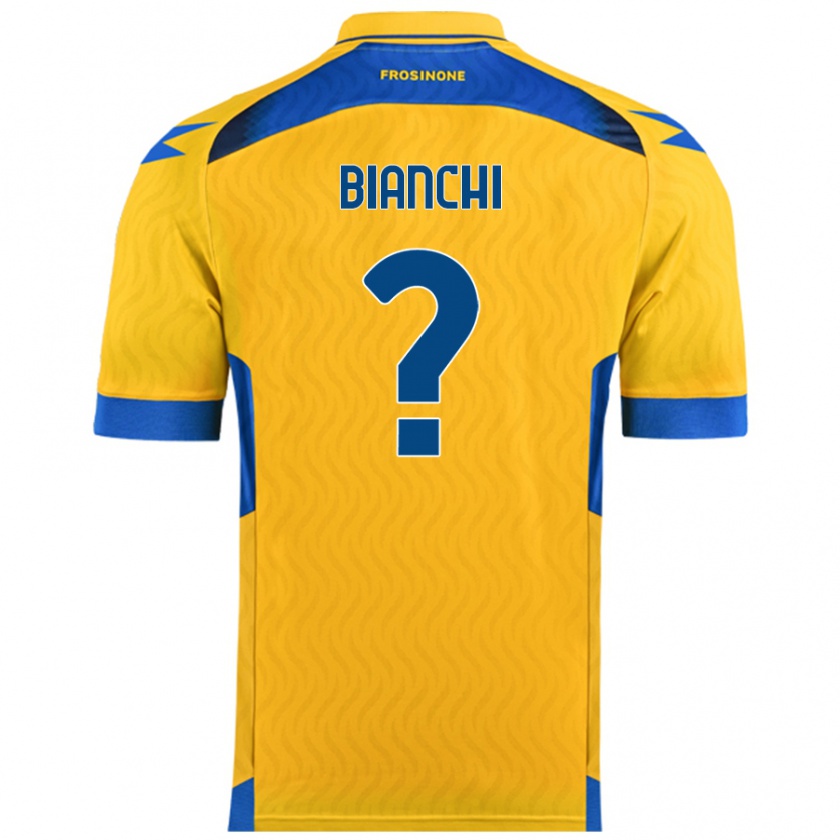 Kandiny Gyermek Cristian Bianchi #0 Sárga Hazai Jersey 2024/25 Mez Póló Ing