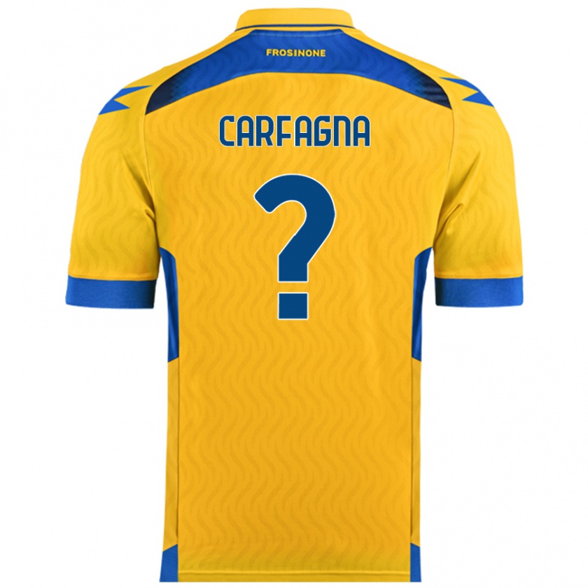 Kandiny Gyermek Matteo Carfagna #0 Sárga Hazai Jersey 2024/25 Mez Póló Ing