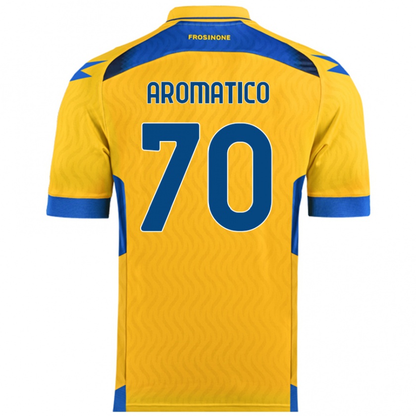 Kandiny Gyermek Raul Aromatico #70 Sárga Hazai Jersey 2024/25 Mez Póló Ing