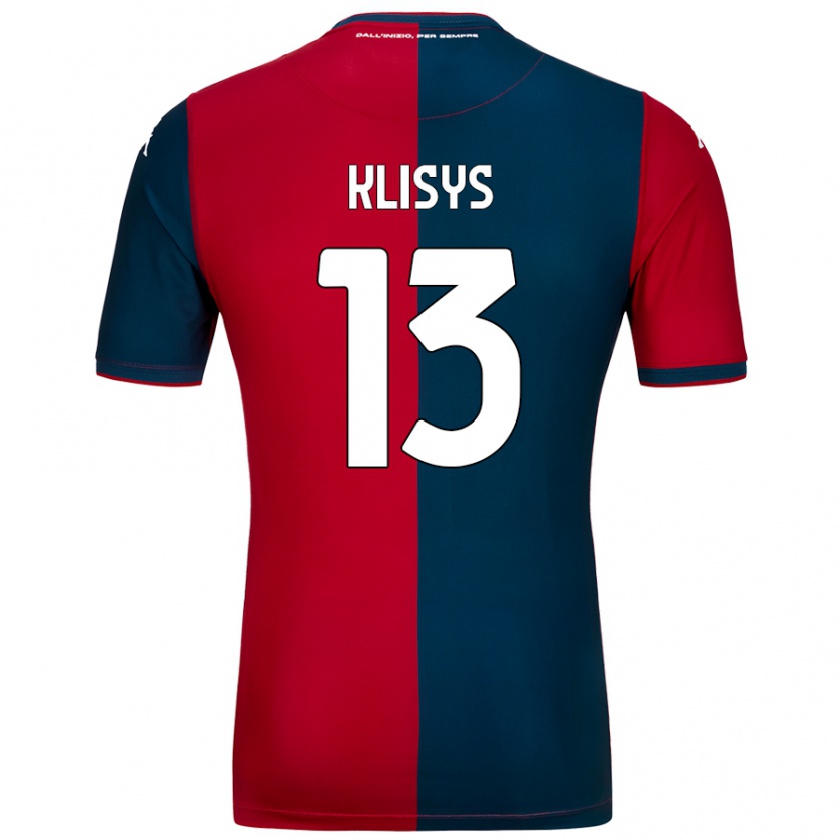 Kandiny Gyermek Lukas Klisys #13 Piros Sötétkék Hazai Jersey 2024/25 Mez Póló Ing