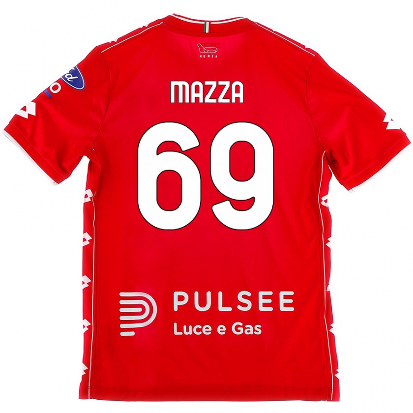 Kandiny Gyermek Andrea Mazza #69 Piros Fehér Hazai Jersey 2024/25 Mez Póló Ing