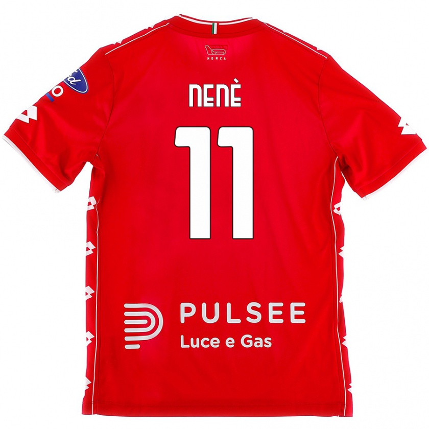 Kandiny Gyermek Stephen Nenè #11 Piros Fehér Hazai Jersey 2024/25 Mez Póló Ing