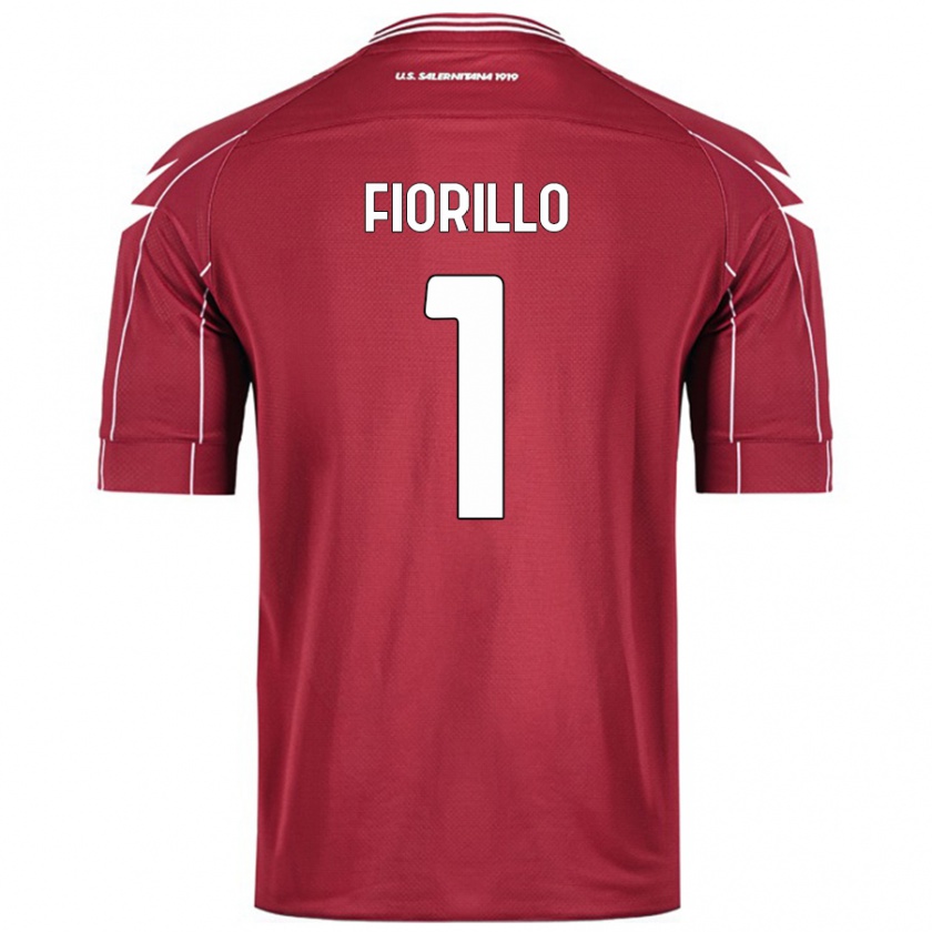 Kandiny Gyermek Vincenzo Fiorillo #1 Burgundia Hazai Jersey 2024/25 Mez Póló Ing