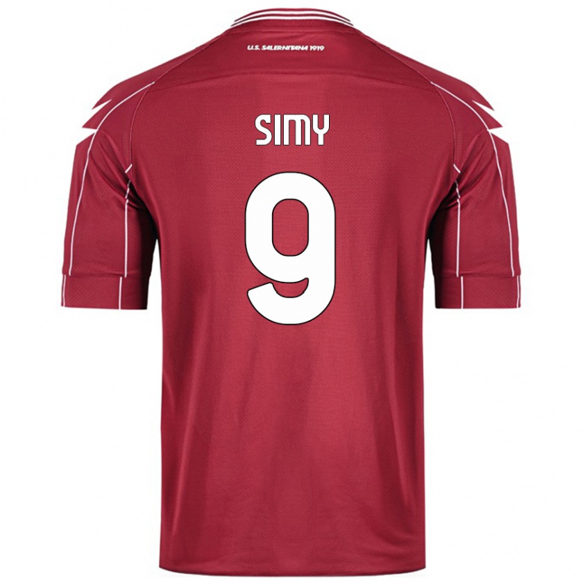 Kandiny Gyermek Simy #9 Burgundia Hazai Jersey 2024/25 Mez Póló Ing