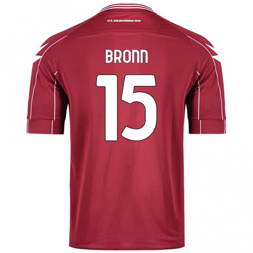 Kandiny Gyermek Dylan Bronn #15 Burgundia Hazai Jersey 2024/25 Mez Póló Ing