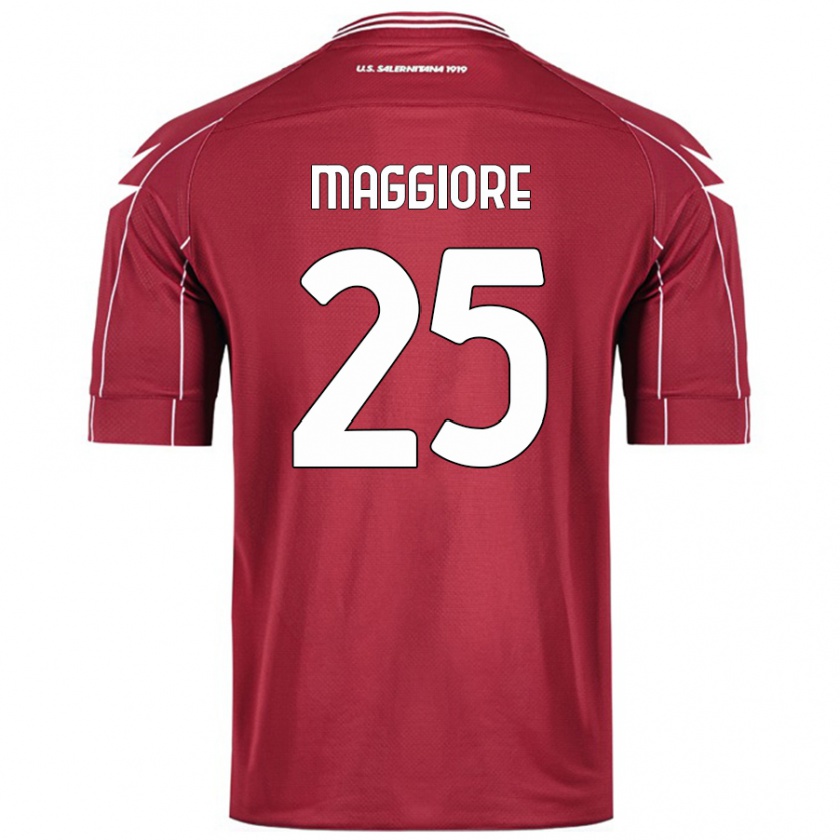 Kandiny Gyermek Giulio Maggiore #25 Burgundia Hazai Jersey 2024/25 Mez Póló Ing