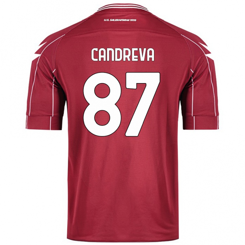 Kandiny Gyermek Antonio Candreva #87 Burgundia Hazai Jersey 2024/25 Mez Póló Ing