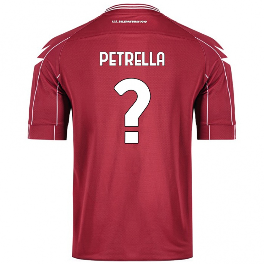 Kandiny Gyermek Domenico Petrella #0 Burgundia Hazai Jersey 2024/25 Mez Póló Ing