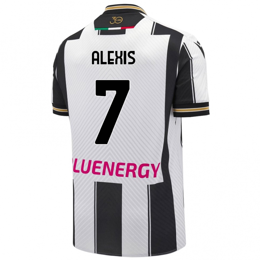 Kandiny Gyermek Alexis Sánchez #7 Fehér Fekete Hazai Jersey 2024/25 Mez Póló Ing